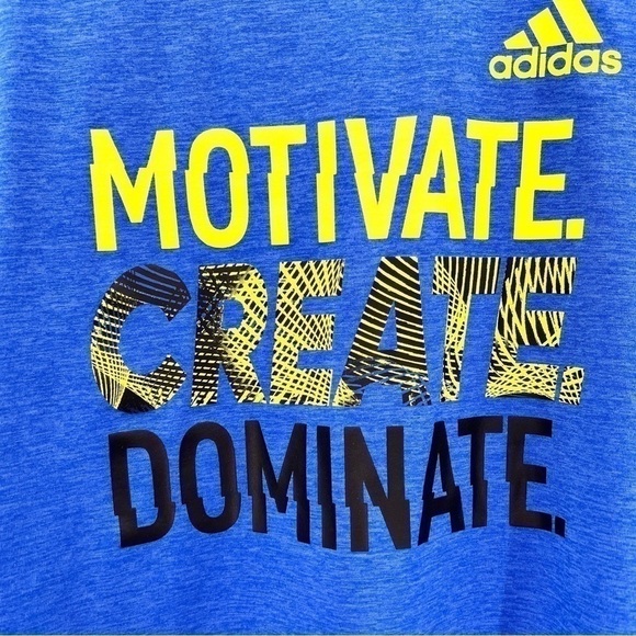 ADIDAS Boy's Blue Short Sleeve Lightweight Active Graphic T-Shirt Size M - Picture 3 of 9